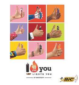 BIC Lighter Celkebrates 40 years of getting flicked