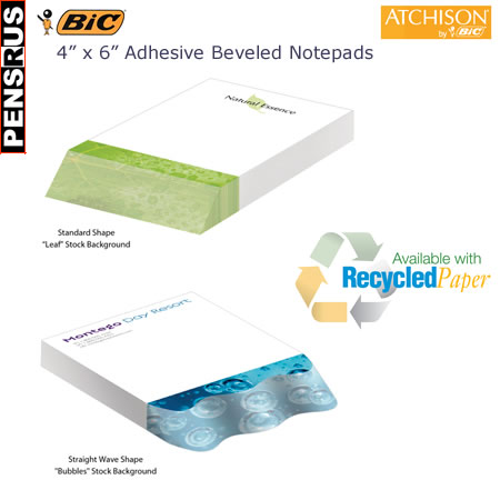 BIC 4x6 Adhesive Beveled Notepads