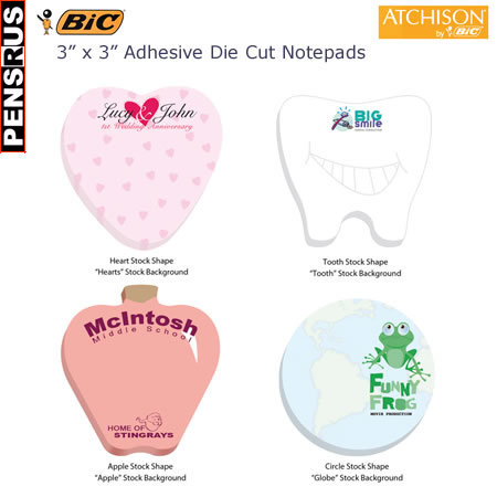 3x3 Adhesive Die Cut 25 Sheet Notepads