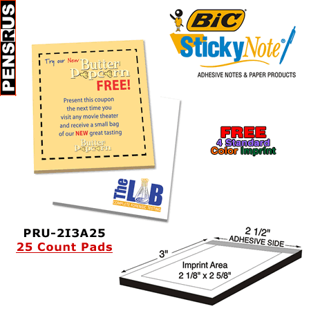 BIC Sticky Notes 2.5x3