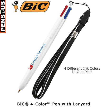 BIC 4-Color Pen with Lanyard