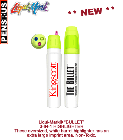 Bullet Twist Action 3 in 1 Fluorescent Highlighter