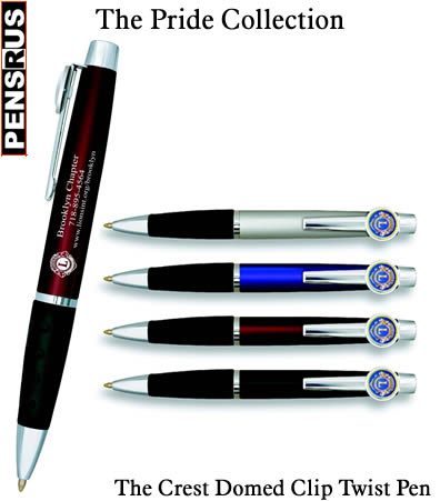 The Crest Domed Clip Retractable