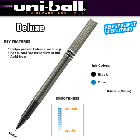 Uniball Deluxe Platinum Grey