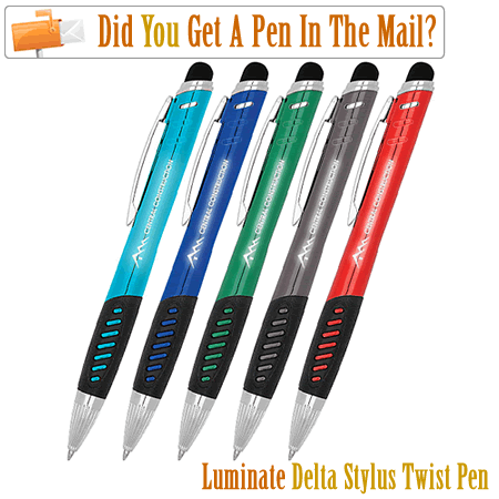 Luminate Delta Stylus Twist Pen - Supersized Engraving