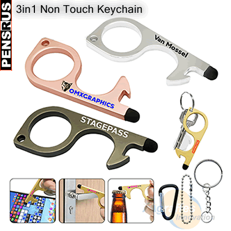 3in1 Non Touch Keychain