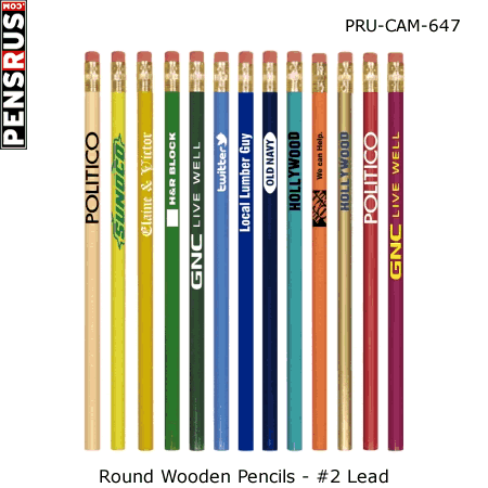 Round Wooden Pencils - #2 Lead