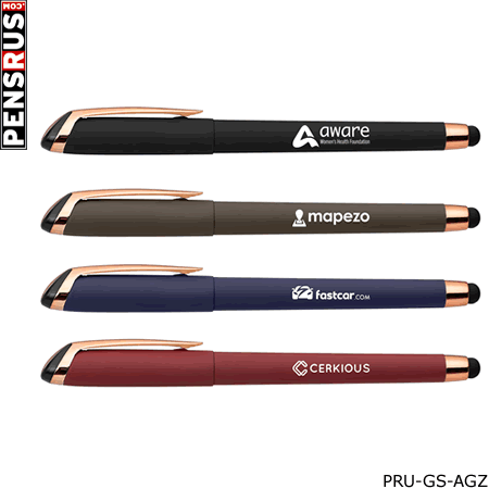 The Gazelle Gel Softy Rose Gold Pen with Stylus