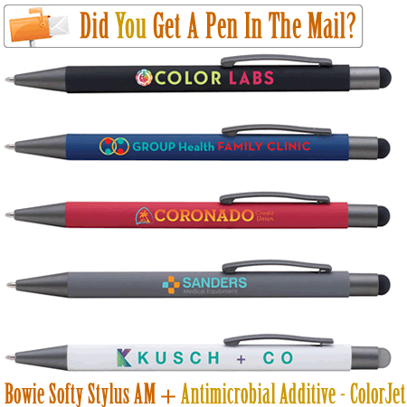 Bowie Softy Stylus AM Pen + Antimicrobial Additive - ColorJet