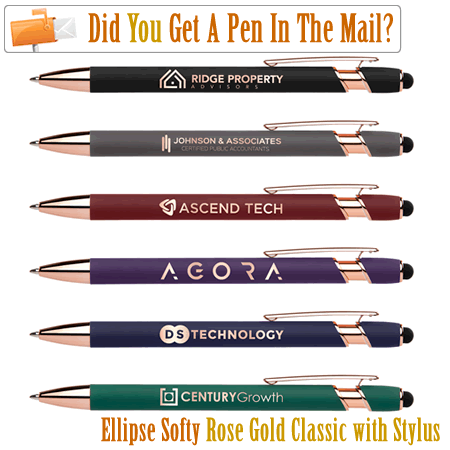 Ellipse Softy Rose Gold Classic with Stylus - Mirror Laser