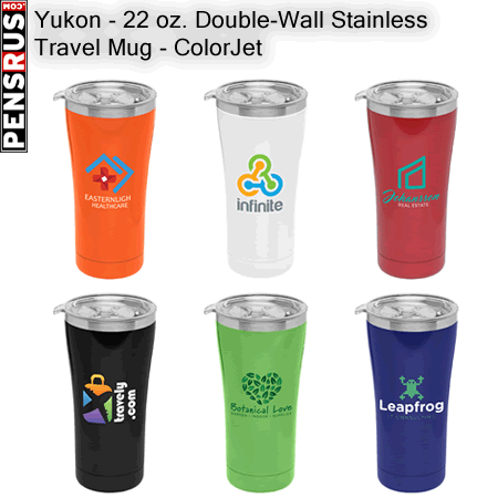 Yukon - 22 oz. Double-Wall Stainless Travel Mug - ColorJet