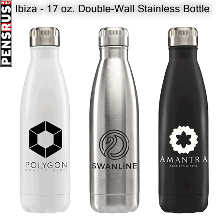 Ibiza - 17 oz. Double-Wall Stainless Bottle