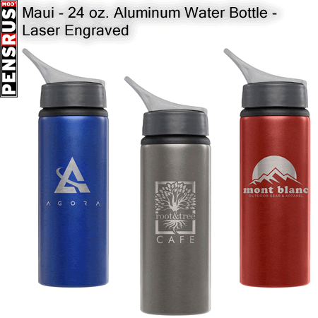 Maui - 24 oz. Aluminum Water Bottle - Laser Engraved