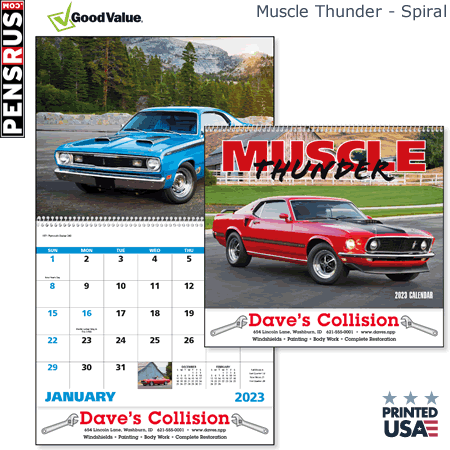 Muscle Thunder Calendar - Spiral