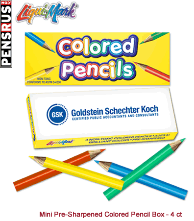 Mini Pre-Sharpended Colored Pencil Box - 4 ct.
