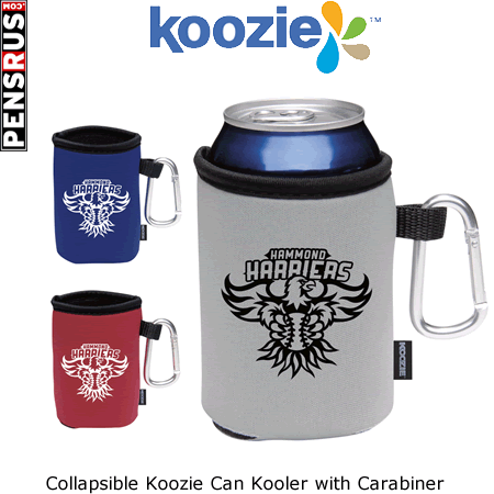 Collapsible KOOZIE Can Kooler with Carabiner