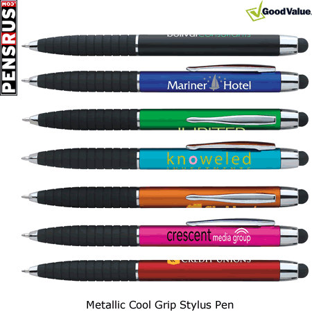 Metallic Cool Grip Stylus Pen