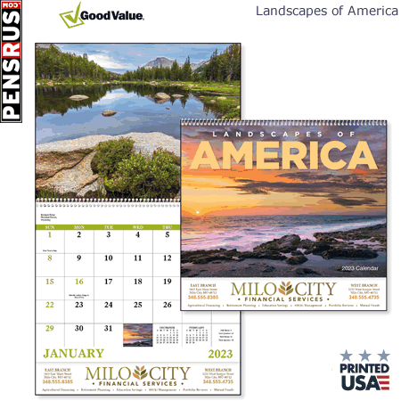 Landscapes of America Calendar - Spiral Appointment - PROMO946