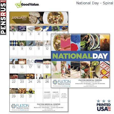 National Day Calendar - Spiral