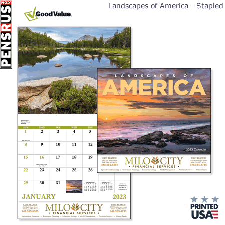 Landscapes of America Calendar - Stapled Appointment
