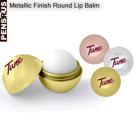 Metallic Finish Round Lip Balm