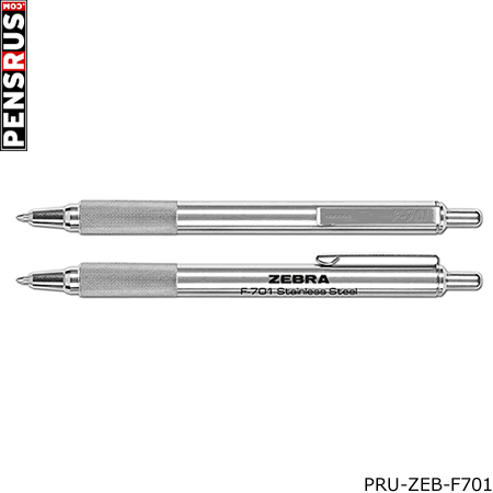 Zebra Stainless Steel Retractable BP Pen - 0.8mm