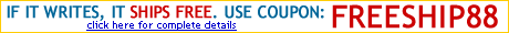 FREE SHIPPING ON ALL WRITING PRODUCTS