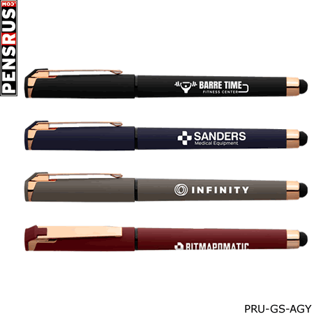 The Islander Softy Rose Gold Gel Pen with Stylus