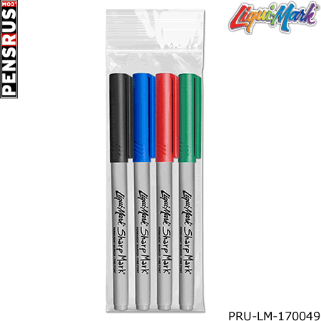 Fine Tip Permanent Markers - 4 Pack - USA Made
