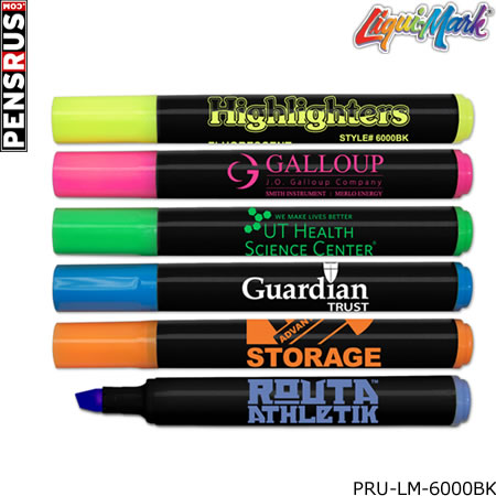 Brite Spots Broad Tip Highlighters - Black Barrel - USA Made