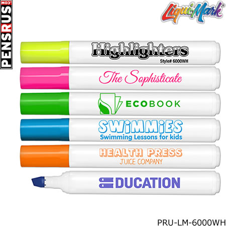 Brite Spots Fluorescent Highlighters with White Barrel