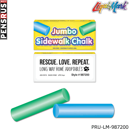 2pk Round Jumbo Sidewalk Chalk - Blue and Green