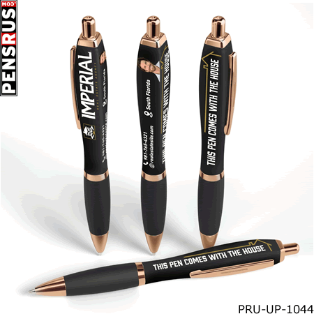 The Squared Basset Satin Soft Touch Gel Performance Pen (Rose Gold)