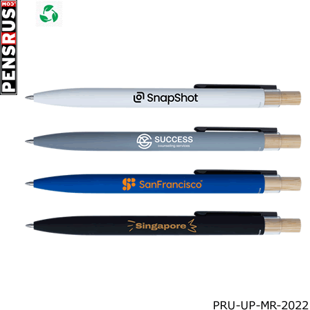 The Bali Satin Soft Touch Gel Click Pen (Recycled Aluminum)