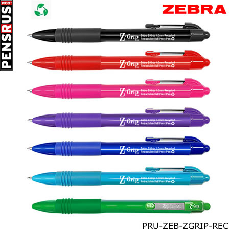 Zebra Z-Grip Recycled - Retractable BallPoint Pen - 1.0mm Medium Point
